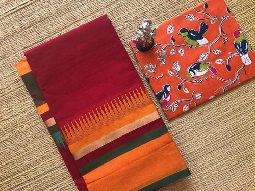 matching-with-kalamkari-blouse-chettinad-saree-500x500